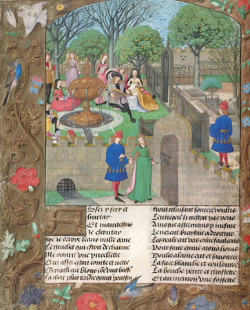 Image of the Garden of Pleasure, from Le Roman de la Rose